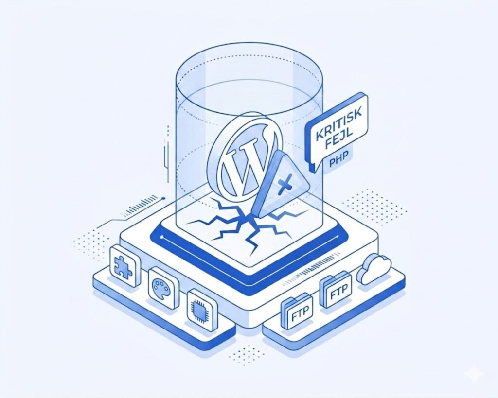 WordPress viser en kritisk fejl